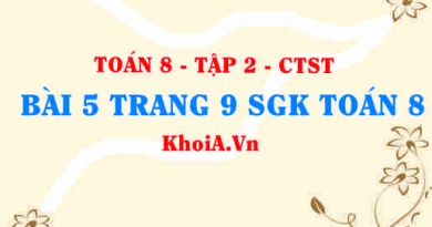Bài 5 trang 9 Toán 8 Chân trời sáng tạo Tập 2